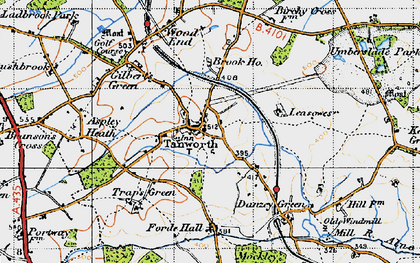 Old map of Tanworth-in-Arden in 1947