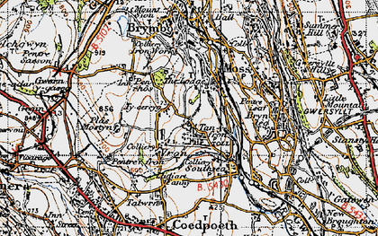 Old map of Tanyfron in 1947