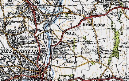 Old map of Tapton in 1947