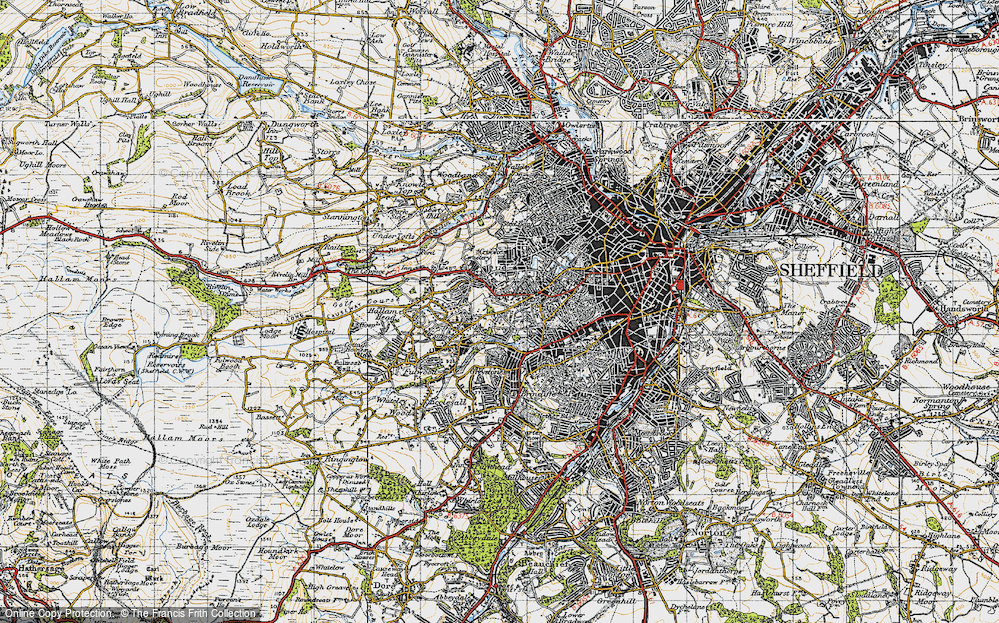 Old Map of Tapton Hill, 1947 in 1947