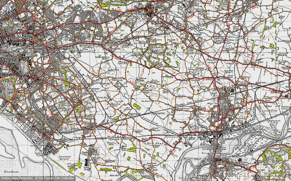 Old Map of Tarbock Green, 1947 in 1947