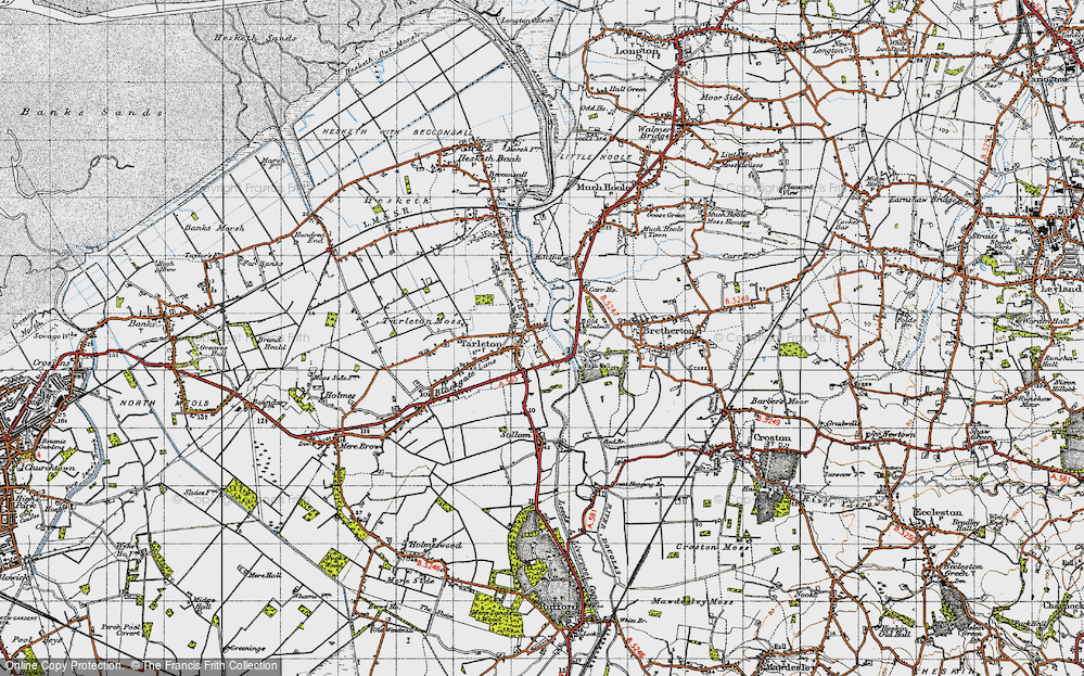 Old Map of Tarleton, 1947 in 1947