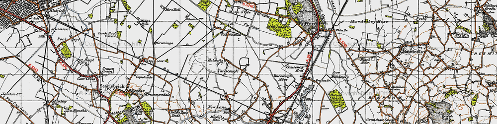 Old map of Tarlscough in 1947