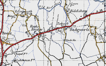 Old map of Tarnock in 1946