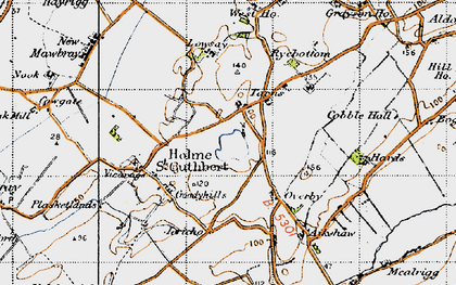 Old map of Tarns in 1947