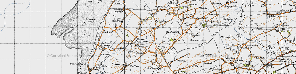 Old map of Tarns in 1947