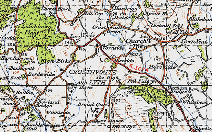 Old map of Tarnside in 1947