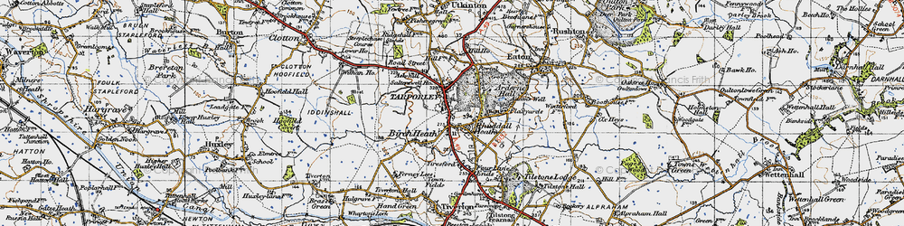 Old map of Tarporley in 1947