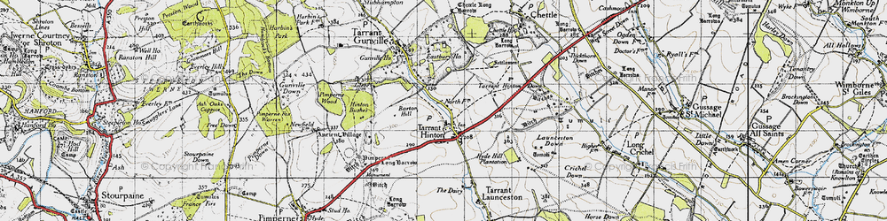 Old map of Barton Hill in 1940