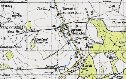 Old map of Blackland Plantation in 1940