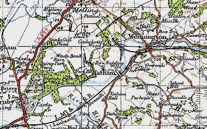 Old map of Tatham in 1947