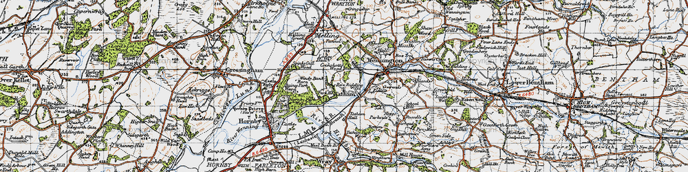 Old map of Tatham in 1947