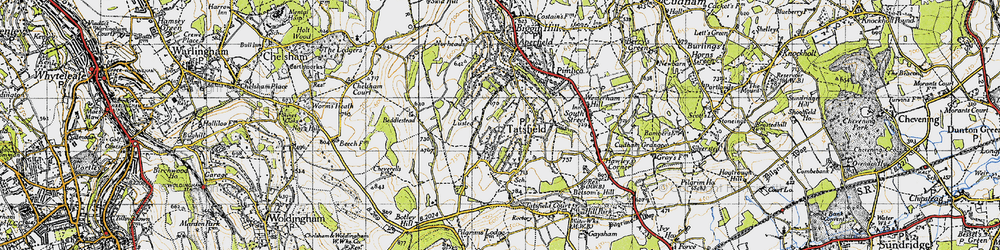 Old map of Tatsfield in 1946