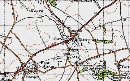 Old map of Tattersett in 1946