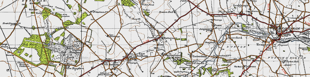 Old map of Tattersett in 1946