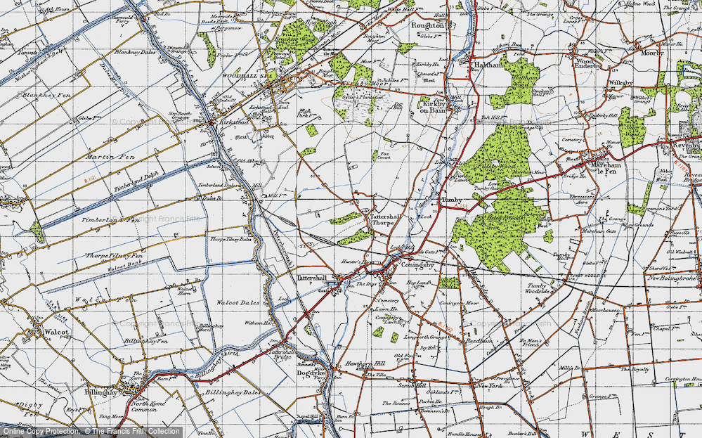 Old Map of Tattershall Thorpe, 1946 in 1946