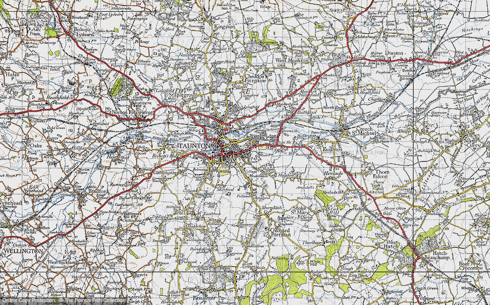 Old Map of Taunton, 1946 in 1946