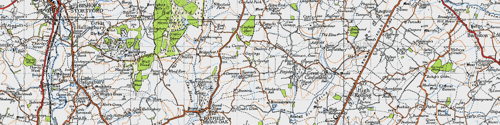 Old map of Broomshawbury in 1946