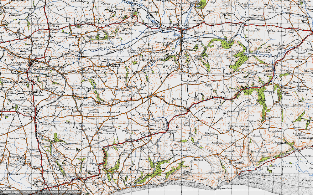 Old Map of Tavernspite, 1946 in 1946
