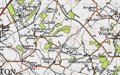 Old map of Lilley Bottom in 1946