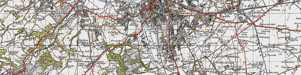 Old map of Team Valley in 1947