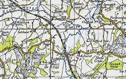 Old map of Teasley Mead in 1946
