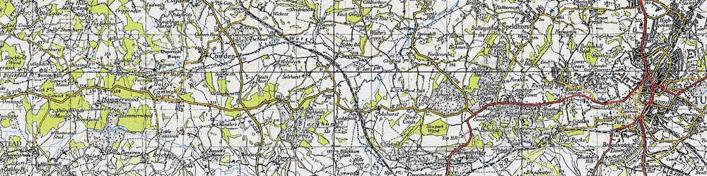 Old map of Teasley Mead in 1946