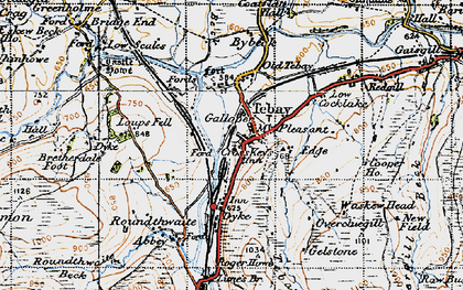 Old map of Tebay in 1947