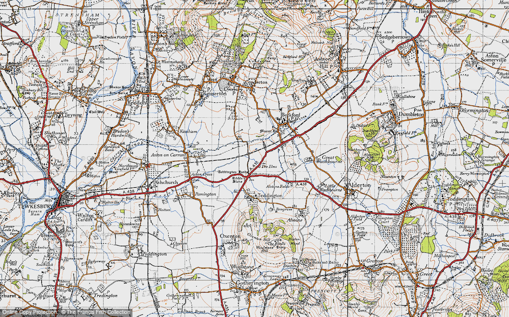 Old Map of Teddington Hands, 1946 in 1946