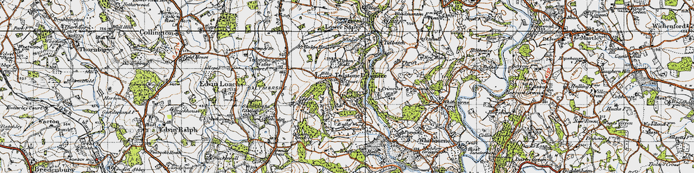 Old map of Tidbatch in 1947