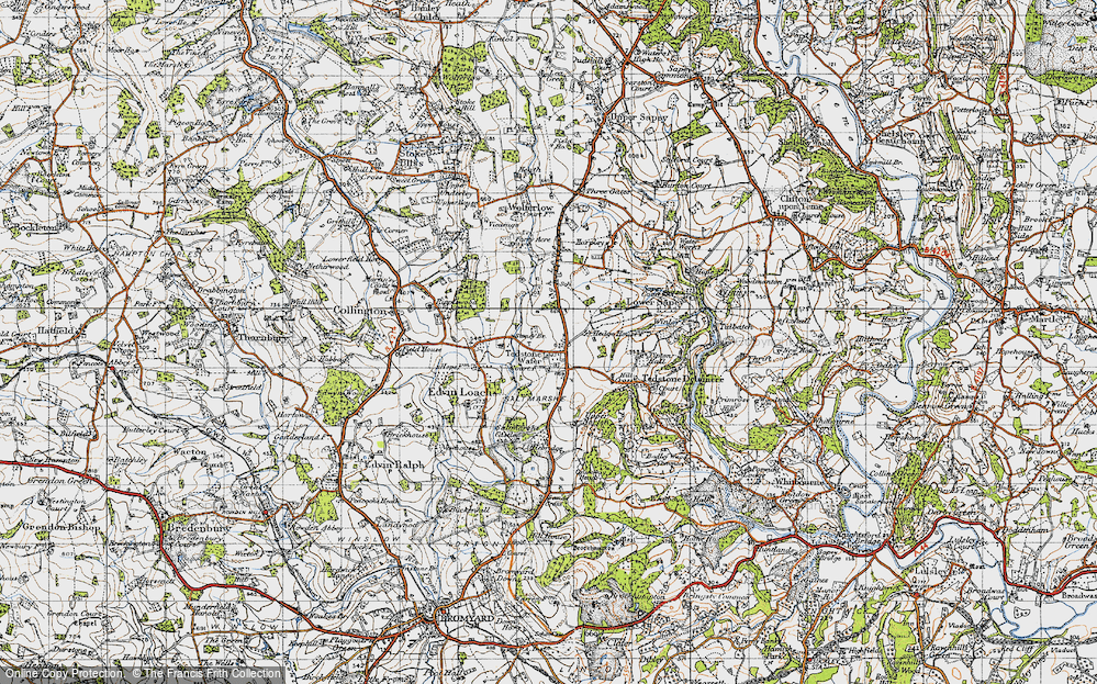 Old Map of Tedstone Wafer, 1947 in 1947