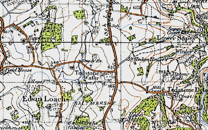 Old map of Tedstone Wafer in 1947