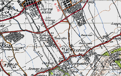 Old map of Teesville in 1947