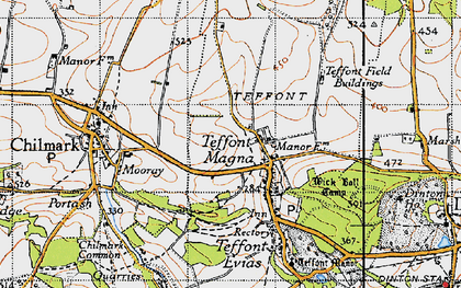 Old map of Teffont Magna in 1940