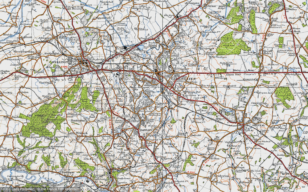 Old Map of Telford, 1946 in 1946
