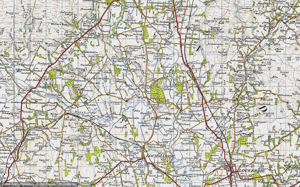 Old Map of Templand, 1947 in 1947