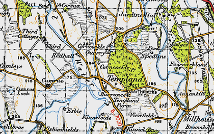 Old map of Templand in 1947