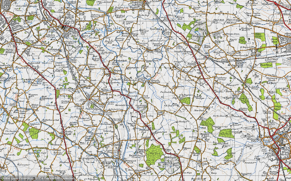 Old Map of Temple Balsall, 1947 in 1947