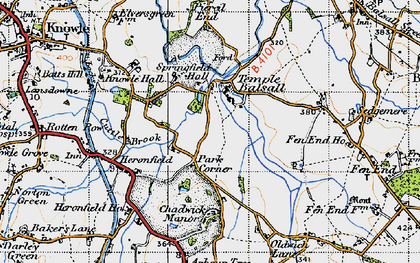 Old map of Temple Balsall in 1947