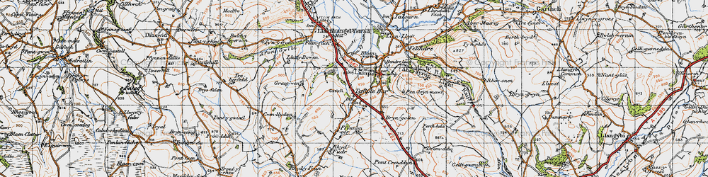 Old map of Berthele in 1947