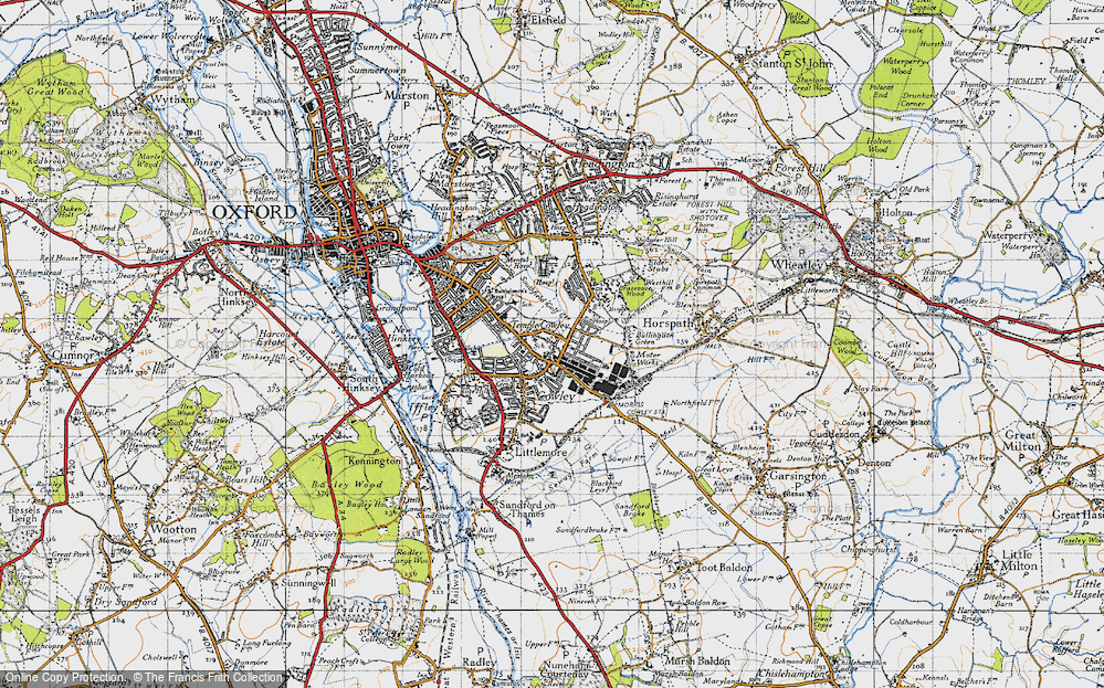 Old Map of Temple Cowley, 1947 in 1947