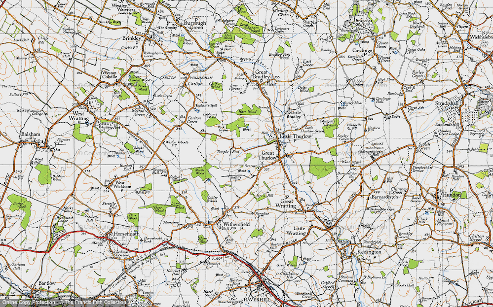 Old Map of Temple End, 1946 in 1946