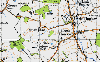 Old map of Temple End in 1946