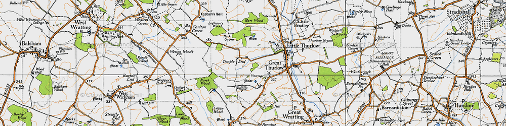 Old map of Temple End in 1946