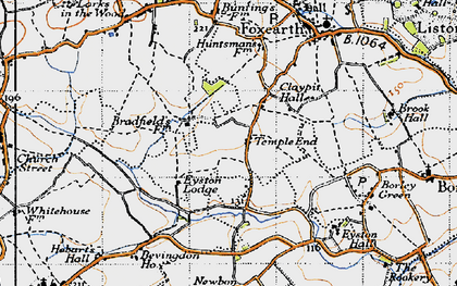 Old map of Bevingdon Ho in 1946