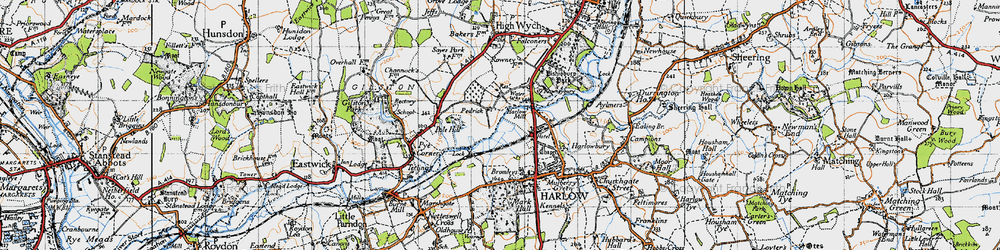 Old map of Temple Fields in 1946