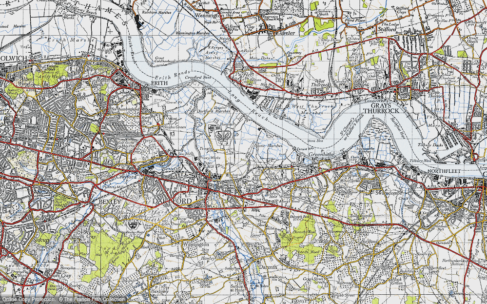 Old Map of Temple Hill, 1946 in 1946