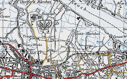 Old map of Temple Hill in 1946