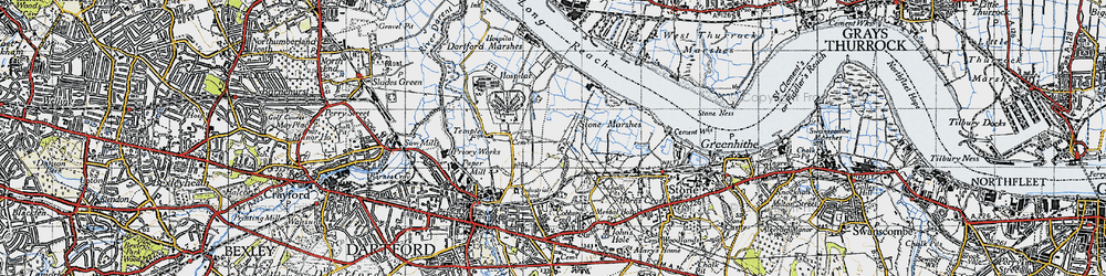 Old map of Temple Hill in 1946