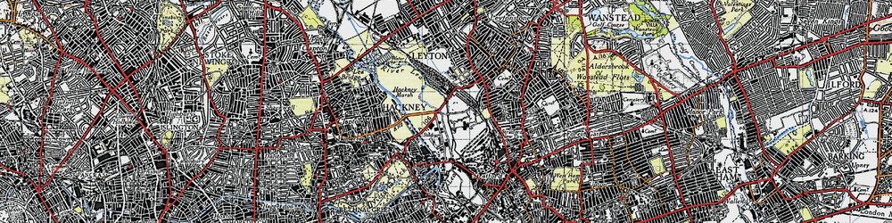 Old map of Temple Mills in 1946